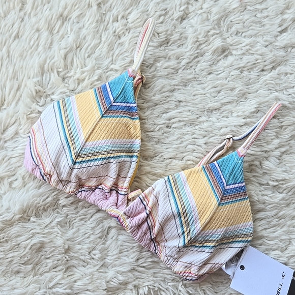 O'Neill Other - NWT O'Neill Baja Stripe Cayote String Bikini Top XL